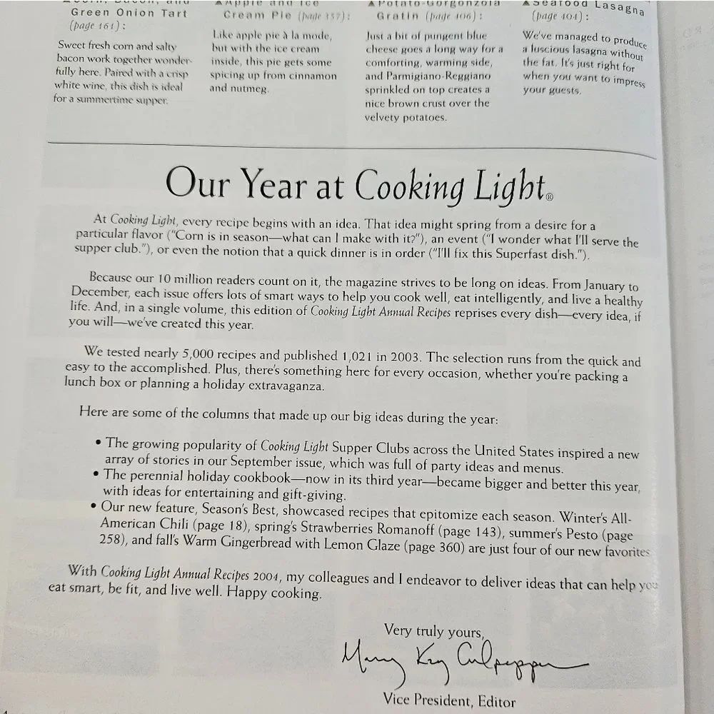 NWOT Cooking Light 2004 Hardback Cookbook - Picture 9 of 10